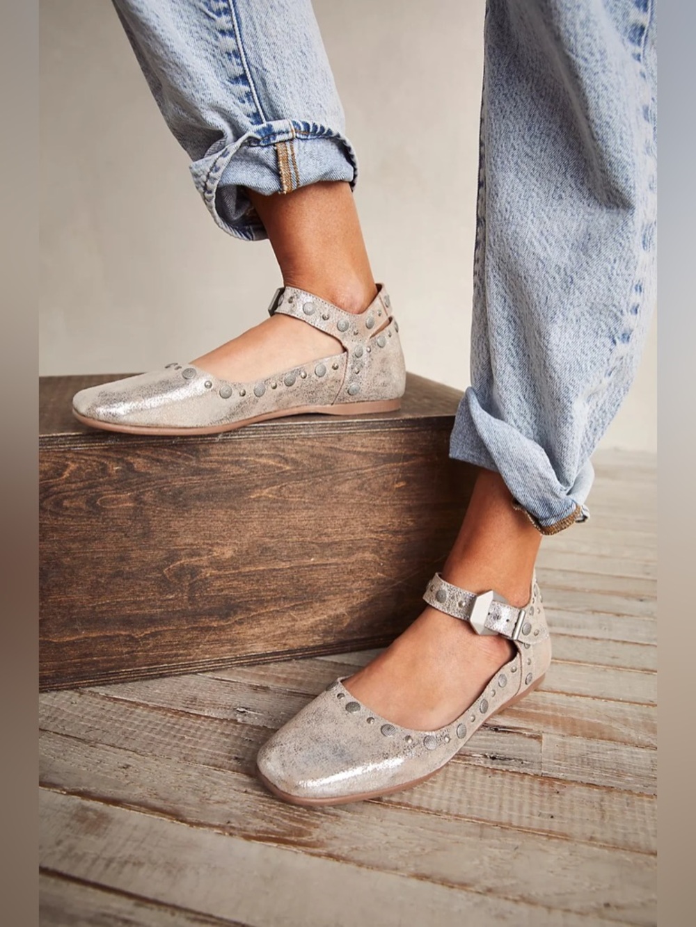 FREE PEOPLE MYSTIC MARY JANE FLATS 39.5